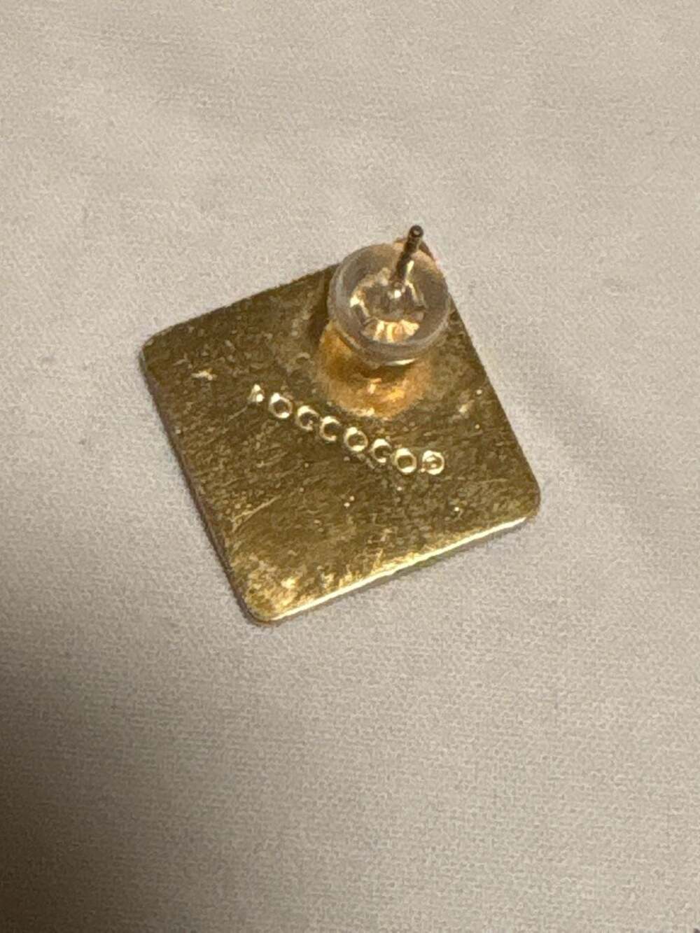 Vintage Roccoco Square Enamel Geometric Stud Earring